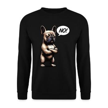 Pas de Bouledogue Français Frenchie Propriétaire de Frenchie - Sweat-shirt Unisexe - noir - Devant - Alina (178cm) & Michal (187cm)
