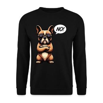 Pas de Bouledogue Français Frenchie Propriétaire de Frenchie - Sweat-shirt Unisexe - noir - Devant - Alina (178cm) & Michal (187cm)