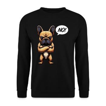 Pas de Bouledogue Français Frenchie Propriétaire de Frenchie - Sweat-shirt Unisexe - noir - Devant - Alina (178cm) & Michal (187cm)