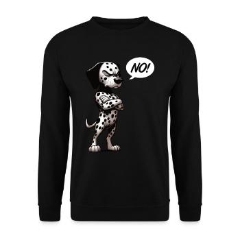No Dalmatians Dalmatian owners Dalmatian owners - Unisex Sweatshirt - black - Front - Alina (178cm) & Michal (187cm)