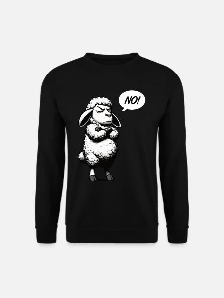 Pas de moutons, berger de moutons, éleveur de moutons, troupeau de moutons - Sweat-shirt Unisexe - noir