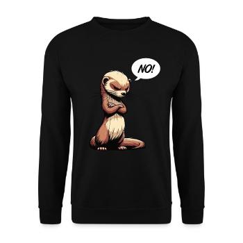 No Ferrets Ferret Keepers Ferret Owners - Unisex Sweatshirt - black - Front - Alina (178cm) & Michal (187cm)