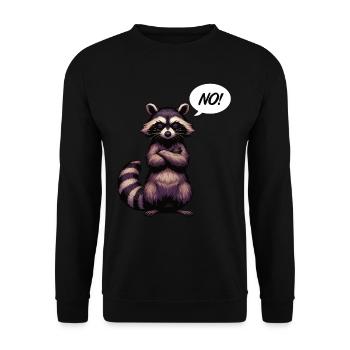 No raccoon raccoons forest animal funny raccoon - Unisex Sweatshirt - black - Front - Alina (178cm) & Michal (187cm)