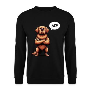 No Golden Retriever Goldie Goldiebesitzer Goldies - Unisex Sweatshirt - black - Front - Alina (178cm) & Michal (187cm)