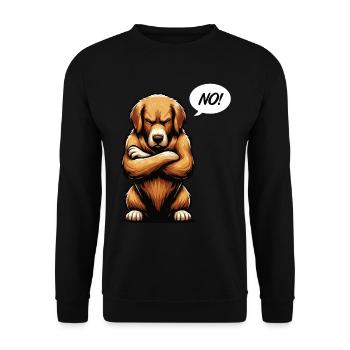 No Golden Retriever Goldie Goldiebesitzer Goldies - Unisex Sweatshirt - black - Front - Alina (178cm) & Michal (187cm)