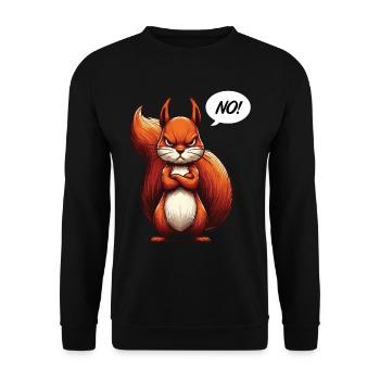 No Squirrel Squirrel Squirrel Lover - Unisex Sweatshirt - black - Front - Alina (178cm) & Michal (187cm)