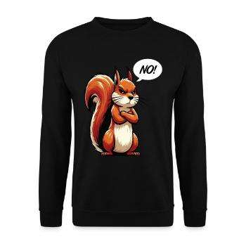 No Squirrel Squirrel Squirrel Lover - Unisex Sweatshirt - black - Front - Alina (178cm) & Michal (187cm)
