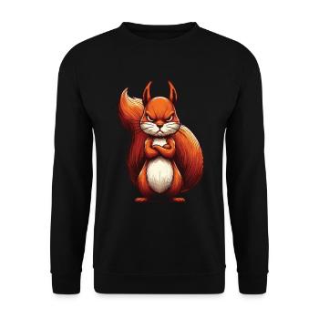 Squirrel Squirrel Squirrel Lover Rodent - Unisex Sweatshirt - black - Front - Alina (178cm) & Michal (187cm)