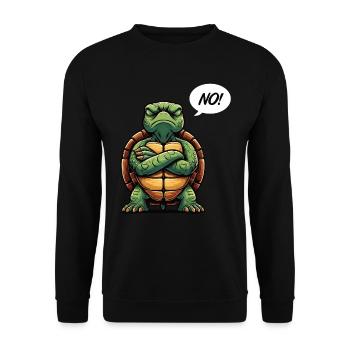 No Turtle Sea Turtle Turtles - Unisex Sweatshirt - black - Front - Alina (178cm) & Michal (187cm)