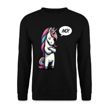 Pas de licornes Licornes Licorne Fan Licorne Amoureux des Licornes - Sweat-shirt Unisexe - noir - Devant - Alina (178cm) & Michal (187cm)