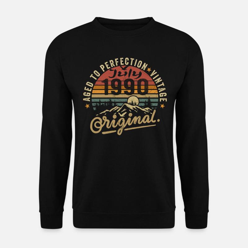 Juli 1990 July 1990 Geburtstag juli 1990 - Unisex Pullover - Schwarz