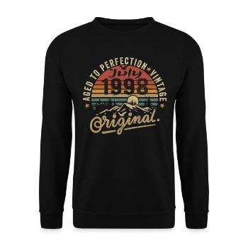 Juillet 1998 Juillet 1998 Anniversaire Juillet 1998 - Sweat-shirt Unisexe - noir - Devant - Alina (178cm) & Michal (187cm)