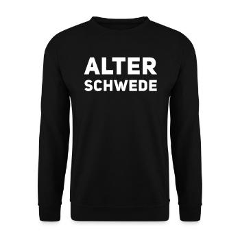 Vieux Suédois - Lustiger Spruch - Drôle - Sweat-shirt Unisexe - noir - Devant - Alina (178cm) & Michal (187cm)