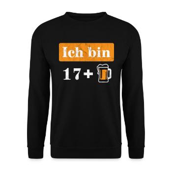 I'm 17 plus beer 18th birthday - Unisex Sweatshirt - black - Front - Alina (178cm) & Michal (187cm)