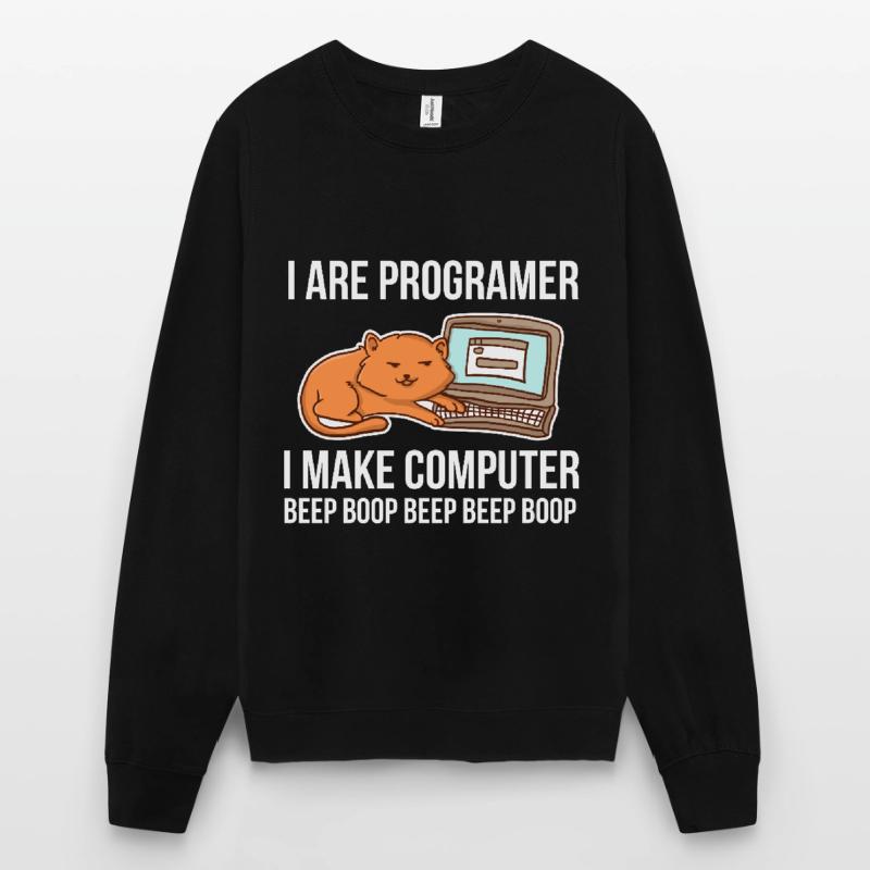 Programmeur-chat-humour pour coder et Sweat-shirt Unisexe