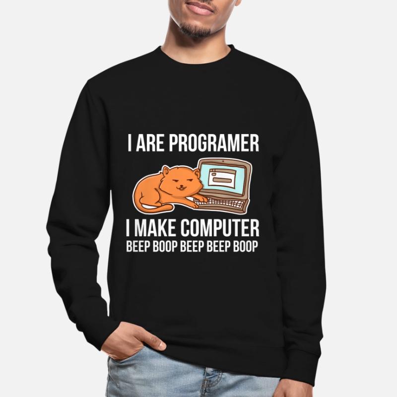 Programmeur-chat-humour pour coder et Sweat-shirt Unisexe