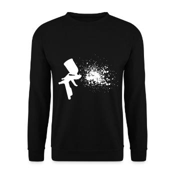 Maler Geschenk Fahrzeuglackierer Autolackierer - Unisex Pullover - Schwarz - Vorne - Alina (178cm) & Michal (187cm)