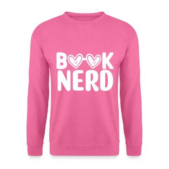 Livre Nerd - Sweat-shirt Unisexe - rose - Devant