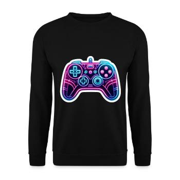 Gaming - Console - Controller on Video Games - Unisex Sweatshirt - black - Front - Alina (178cm) & Michal (187cm)