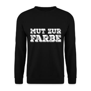 Schwarzer Humor Arbeit Witz mut zur farbe - Unisex Pullover - Schwarz - Vorne - Alina (178cm) & Michal (187cm)