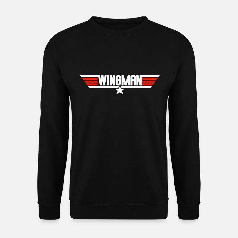 wingman - groom - JGA - Bräutigam - Top - Unisex Pullover - Schwarz