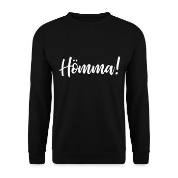 HÖMMA | Ruhrpott Dialekt - Unisex Pullover - Schwarz - Vorne - Alina (178cm) & Michal (187cm)