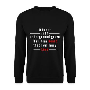 Love quote - Unisex Sweatshirt - black - Front - Alina (178cm) & Michal (187cm)