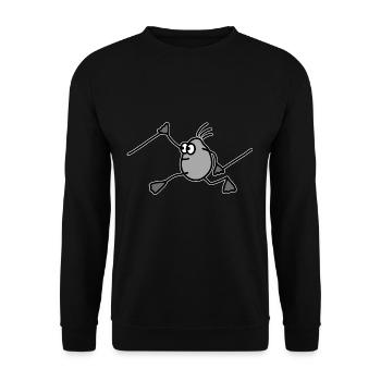 Sports Nordic Walking Walking Fast Walking - Unisex Sweatshirt - black - Front - Alina (178cm) & Michal (187cm)