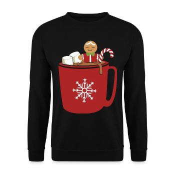 Cadeaux de Noël Noël - Sweat-shirt Unisexe - noir - Devant - Alina (178cm) & Michal (187cm)
