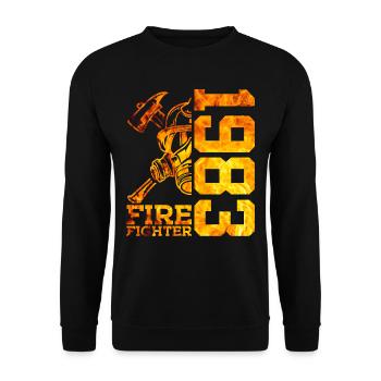 43RD BIRTHDAY OF THE FIRE BRIGADE 1983 - Unisex Sweatshirt - black - Front - Alina (178cm) & Michal (187cm)