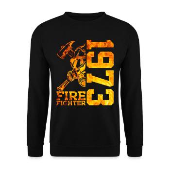 53E ANNIVERSAIRE DE LA BRIGADE DES POMPIERS 1973 - Sweat-shirt Unisexe - noir - Devant - Alina (178cm) & Michal (187cm)