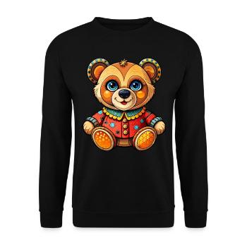 Ours en peluche avec pull - Sweat-shirt Unisexe - noir - Devant - Alina (178cm) & Michal (187cm)