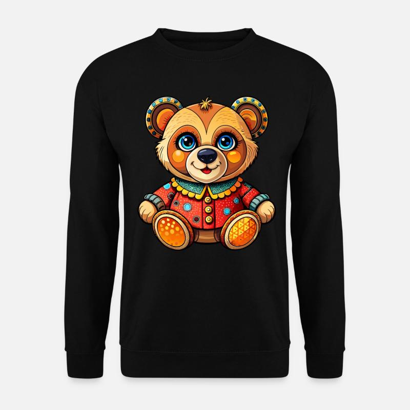 Teddy mit Pullover - Unisex Pullover - Schwarz