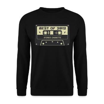 Retro cassette 2012 vintage 2012 birthday 2012 - Unisex Sweatshirt - black - Front - Alina (178cm) & Michal (187cm)