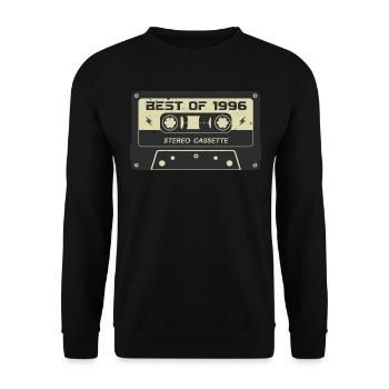 Retro cassette tape 1996 vintage 1996 birthday 1996 - Unisex Sweatshirt - black - Front - Alina (178cm) & Michal (187cm)