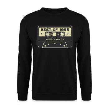 Retro cassette tape 1993 vintage 1993 birthday 1993 - Unisex Sweatshirt - black - Front - Alina (178cm) & Michal (187cm)