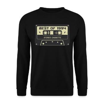 Retro Kassette 1994 vintage 1994 Geburtstag 1994 - Unisex Pullover - Schwarz - Vorne - Alina (178cm) & Michal (187cm)