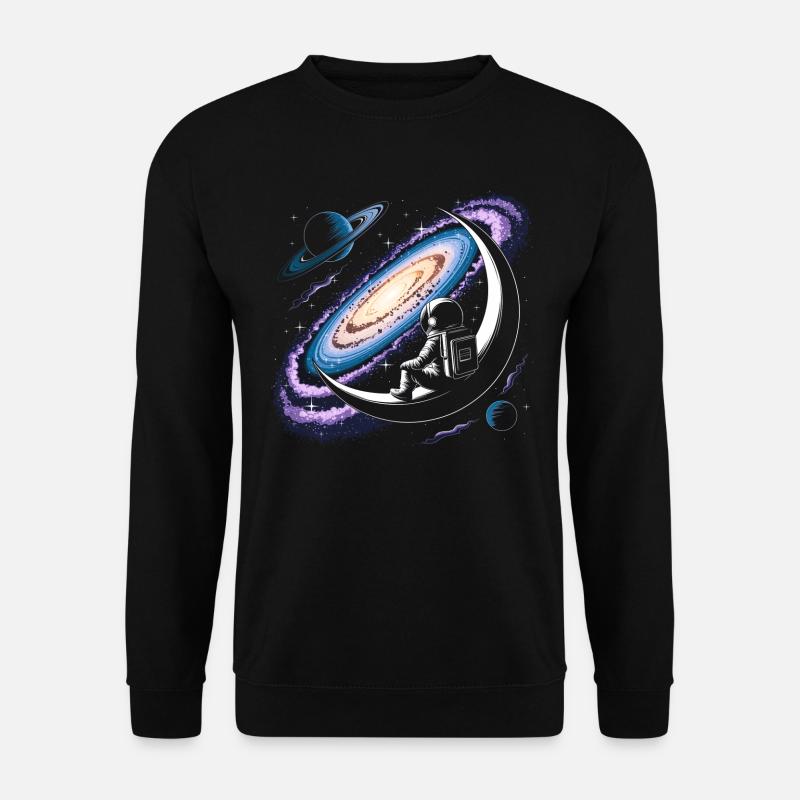 Lune Astronaute Science Espace - Sweat-shirt Unisexe - noir