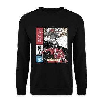 La plupart des épéistes Katana vs arme à feu - Sweat-shirt Unisexe - noir - Devant - Alina (178cm) & Michal (187cm)