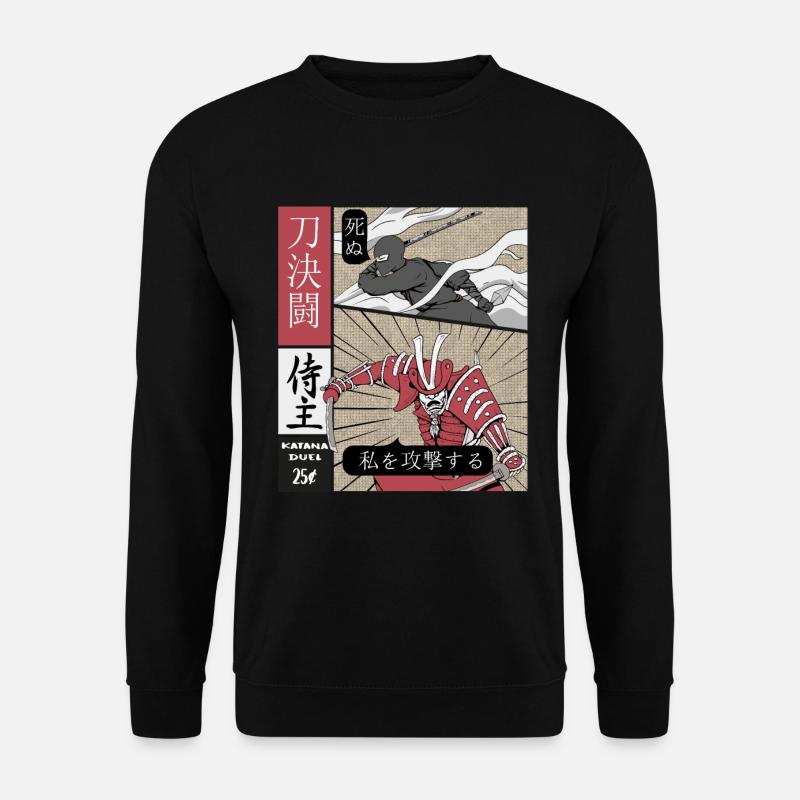 Katana Duel Ninja vs Samouraï - Sweat-shirt Unisexe - noir