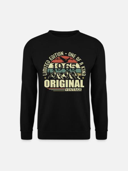 Original 1965 Vintage Retro Jahrgang 1965 geboren - Unisex Pullover - Schwarz