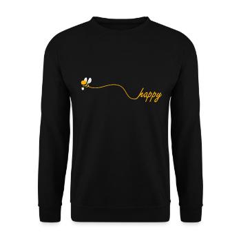 Bee happy Beekeeper Gift Beekeeping Beekeeping Beekeeping - Unisex Sweatshirt - black - Front - Alina (178cm) & Michal (187cm)