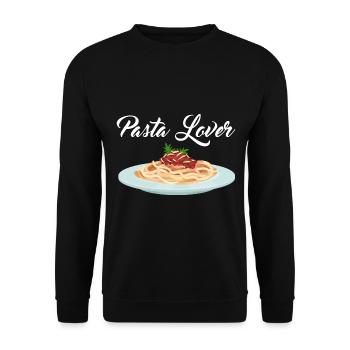 Pasta Lover Noodles Ramen Spaghetti Bolognese Fan - Unisex Sweatshirt - black - Front - Alina (178cm) & Michal (187cm)