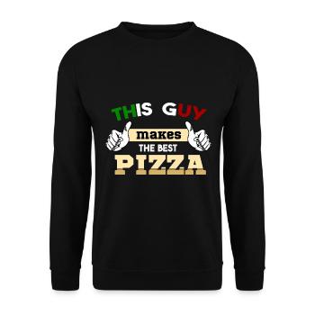 pizza maker pizza baking Italy pizzeria gift - Unisex Sweatshirt - black - Front - Alina (178cm) & Michal (187cm)
