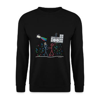 Heiraten23 - Unisex Pullover - Schwarz - Vorne - Alina (178cm) & Michal (187cm)