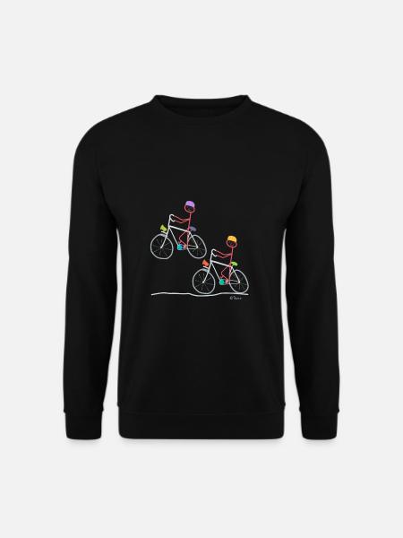 Strichfrau Fahrrad Ausflug, Spaß lustig Sport - Unisex Pullover - Schwarz