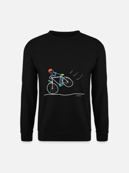 Radsport Strichmännnchen, Team Mannschaft Spaß - Unisex Pullover - Schwarz