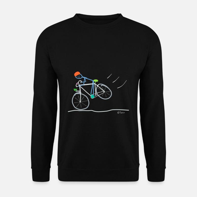 Radsport Strichmännnchen, Team Mannschaft Spaß - Unisex Pullover - Schwarz
