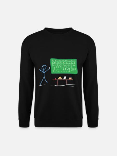 Teaching stickman writing language - Unisex Sweatshirt - black