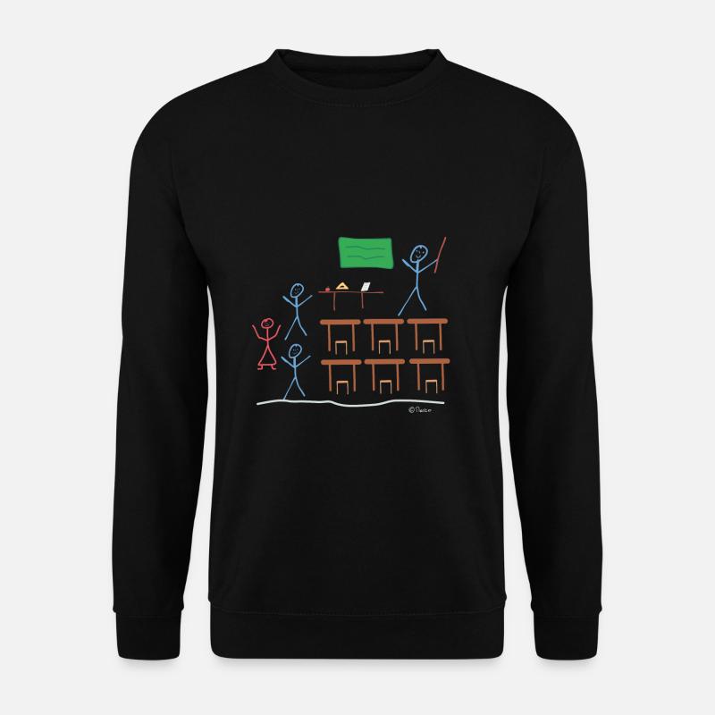 Stick Figure Class, école secondaire - Sweat-shirt Unisexe - noir